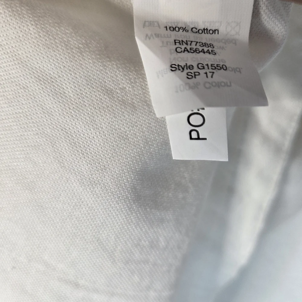 Madewell Top Blouse XS Women's Indigo Cold Shoulder 3/4 Sleeve White 100% Cotton - Picture 14 of 15